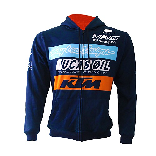 

KTM Motorcycle Clothes Jacket Shirts Tops Racing Hoodies Zipper Sweatshirt Motocross Hooded Outdoor Sport Riding trench coat Flannel Rayon Polyester Autumn Fall Winter Flexible fast dry Sunscreen