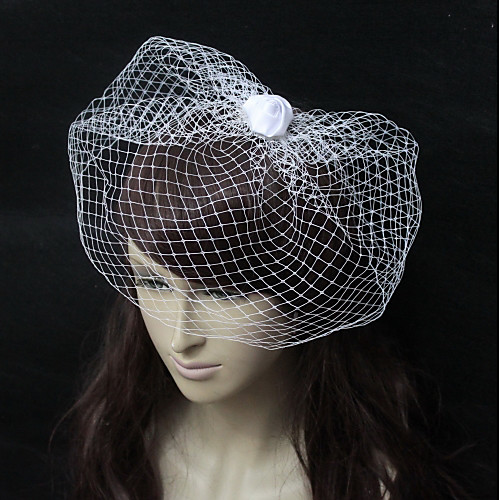 

Net Fascinators with Flower 1 Piece Wedding / Special Occasion Headpiece