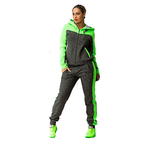 

Women's Elastic Waistband Tracksuit Sweatsuit Jogging Suit Winter Fitness Gym Workout Breathable Quick Dry Sportswear Plus Size Hoodie Pants / Trousers Clothing Suit Long Sleeve Activewear