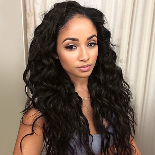 

Human Hair Glueless Lace Front Lace Front Wig style Brazilian Hair Loose Wave Wig 130% 180% Density with Baby Hair Natural Hairline African American Wig 100% Hand Tied Women's Medium Length Long