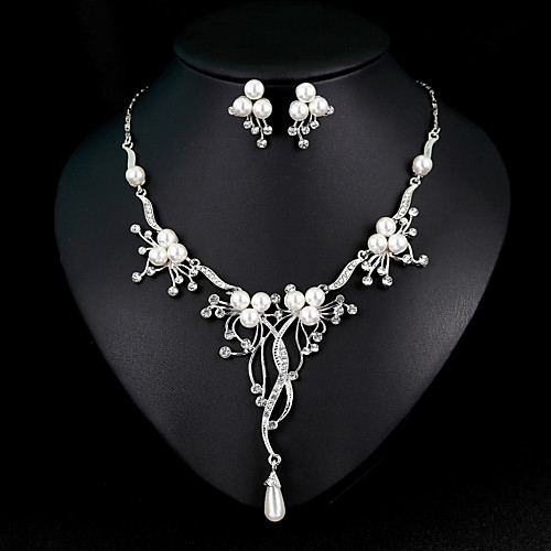 

Women's Drop Earrings Necklace Classic Stylish European Elegant Imitation Pearl Earrings Jewelry White For Wedding Daily
