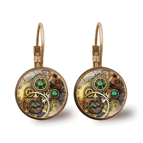 

Women's Hoop Earrings Classic Gear Ladies Vintage Steampunk Kinetic Earrings Jewelry Gold / Silver For Evening Party Masquerade 1 Pair
