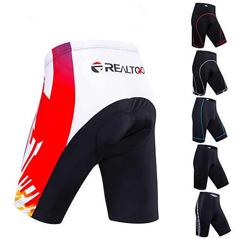 

Realtoo Men's Cycling Padded Shorts Bike Padded Shorts / Chamois Pants 3D Pad Sports Spandex Blue / Black / White / Black / Red Mountain Bike MTB Road Bike Cycling Clothing Apparel Form Fit Bike Wear