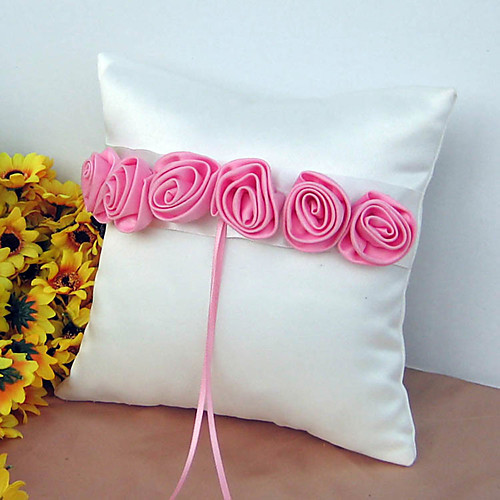 

Fabric Floral Satin Ring Pillow Pillow All Seasons