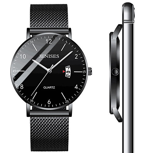 

Men's Wrist Watch Quartz Stainless Steel Black / Silver Calendar / date / day New Design Casual Watch Analog Casual Minimalist - Silver / Black Black / White Black / Rose Gold One Year Battery Life