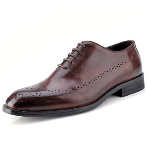 

Men's Bullock Shoes Cowhide Spring / Fall British Oxfords Black / Wine / Brown / Wedding / Party & Evening / Party & Evening