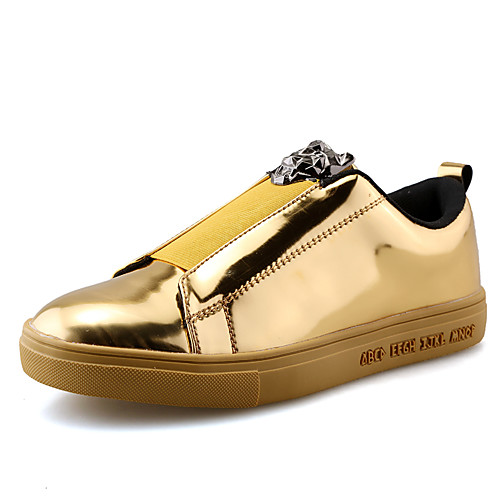 

Men's Sneakers Comfort Shoes Casual Daily Patent Leather Breathable Non-slipping Black Blue Gold Spring & Summer / Sequin