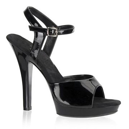 

Women's Heels Stiletto Heel Open Toe Buckle Patent Leather / Leatherette Summer / Fall Black / Gray / Red / Party & Evening / Party & Evening