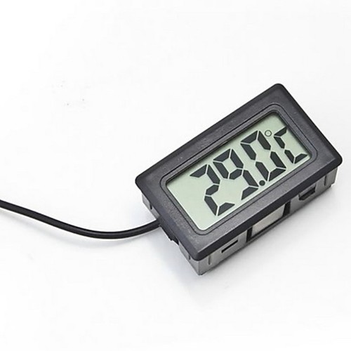 

Digital Embedded Thermometer LCD Instant Read Refrigerator Aquarium Monitoring Display with Waterproof Detector