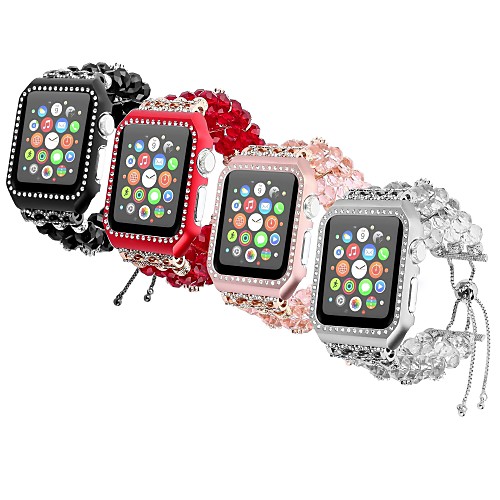 

Metal Shell Watch Band Strap for Apple Watch Series 4/3/2/1 Black / White / Red 23cm / 9 Inches 2.1cm / 0.83 Inches