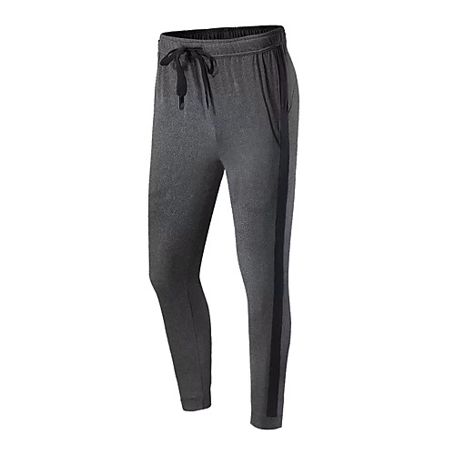 

Men's High Waist Running Pants Patchwork Cropped Pants Breathable Black Gray Running Workout Fitness Sports Activewear Micro-elastic Slim