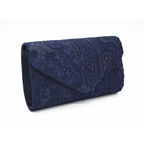 

Women's Lace Polyester Clutch Solid Color Purple / Almond / Wine / Fall & Winter