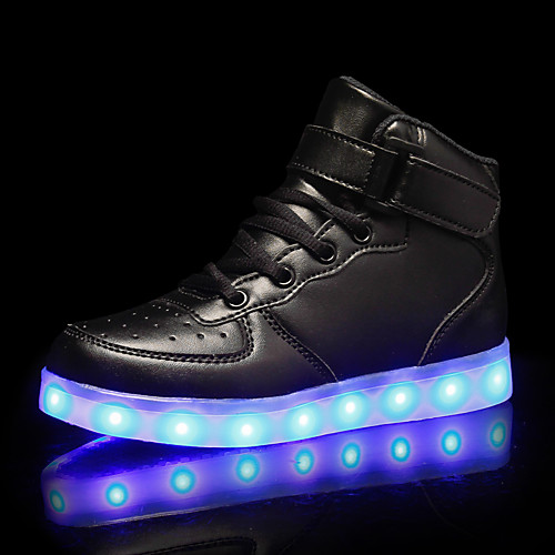 

Boys' LED / LED Shoes / USB Charging PU Sneakers LED Shoes Little Kids(4-7ys) / Big Kids(7years ) Luminous White / Black / Red Fall / Rubber