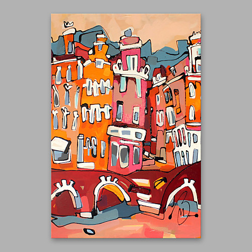 

Oil Painting Hand Painted - Abstract Modern Stretched Canvas