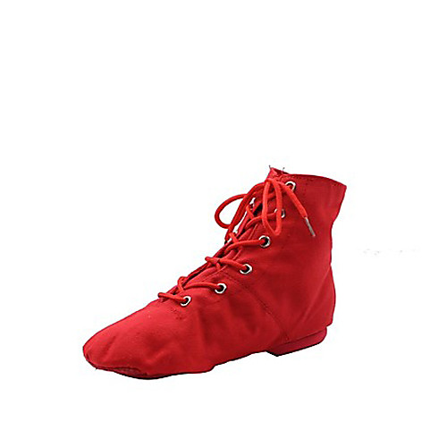 

Women's Dance Shoes Canvas Jazz Shoes Boots / Split Sole White / Red / Green / EU43