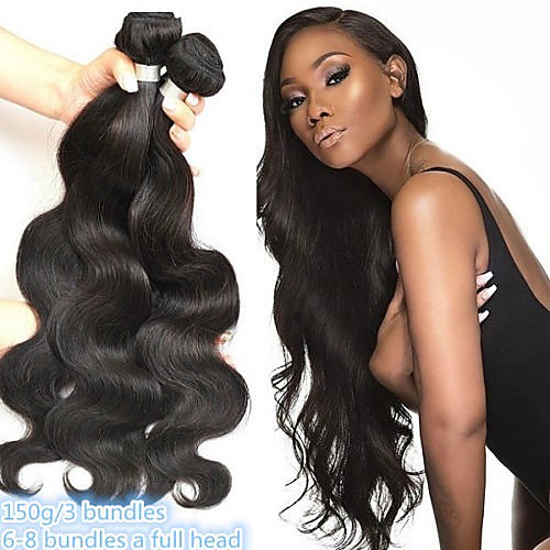 

4 Bundles Brazilian Hair Body Wave Human Hair Unprocessed Human Hair 200 g Headpiece Natural Color Hair Weaves / Hair Bulk Hair Care 8-28 inch Natural Color Human Hair Weaves Smooth Cool Thick Human