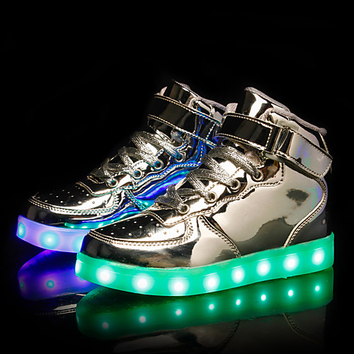 

Men's Light Up Shoes PU Fall & Winter Sporty / LED / Casual Sneakers Walking Shoes Breathable Gold / Silver / Party & Evening / Party & Evening