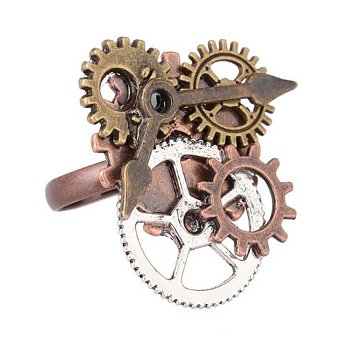 

Women's Ring 1pc Coffee Alloy Geometric Ladies Steampunk Kinetic Daily Holiday Jewelry Vintage Style Gear Cool