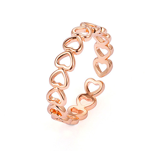 

Ring Classic Gold Silver Copper Alloy Heart Hollow Heart Ladies Simple Classic 1pc Adjustable / Women's / Tail Ring