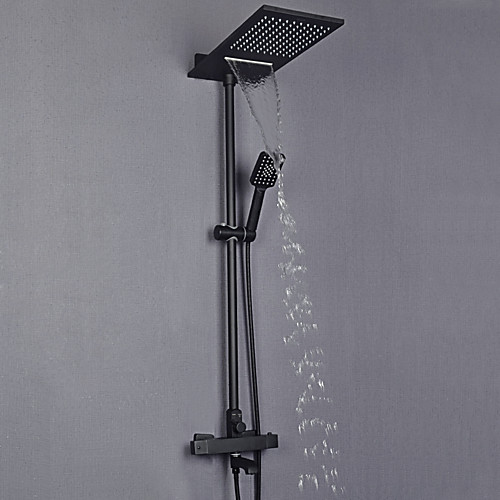 

Shower Faucet - Contemporary Painted Finishes Wall Mounted Brass Valve Bath Shower Mixer Taps