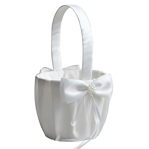 

Flower Basket Satin 4 1/3 (11 cm) Satin Bow 1 pcs