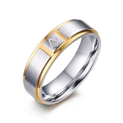 

Men's Band Ring Groove Rings 1pc Silver Titanium Steel Simple Professional Jewelry Classic Two tone