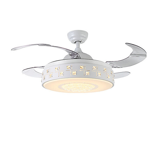 Qingming Ceiling Fan Ambient Light Painted Finishes Metal Led 110