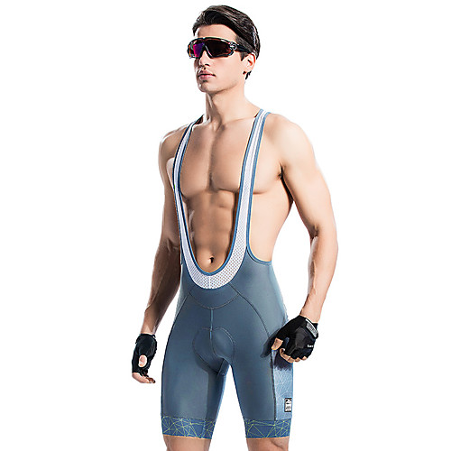 

SANTIC Men's Cycling Bib Shorts Bike Bib Shorts Pants Bottoms Breathable Sports Solid Color Elastane GrayWhite Mountain Bike MTB Road Bike Cycling Clothing Apparel Race Fit Bike Wear / Stretchy