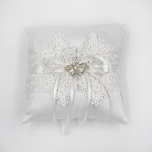 

Rhinestone / Lace Satin Ring Pillow Pillow All Seasons