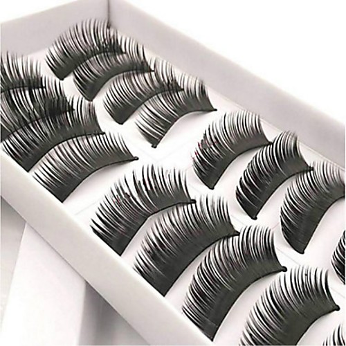 

Eyelash Extensions 10 Packs(10 pairs/pack) Women Pro Natural Extra Long Fiber Daily Wear Full Strip Lashes Thick - Makeup Daily Makeup Traditional Cosmetic Grooming Supplies