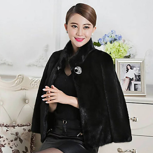 

Long Sleeve Coats / Jackets Faux Fur Wedding / Party / Evening Women's Wrap With Solid