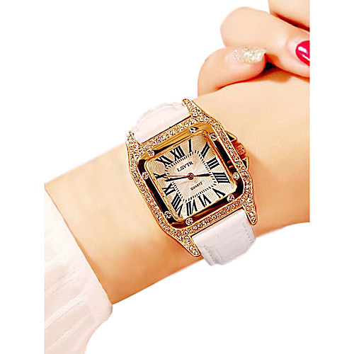 

Women's Wrist Watch Square Watch Analog Quartz Ladies Water Resistant / Waterproof Casual Watch / Quilted PU Leather