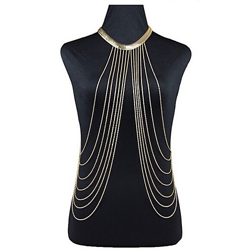 

Body Chain Ladies Bohemian Tropical Women's Body Jewelry For Club Bikini Link / Chain Alloy Gold 1pc / Oversized