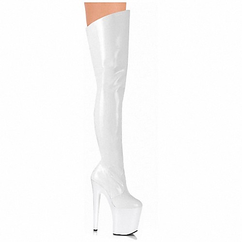 

Women's Boots Sexy Boots Stiletto Heel / Platform Patent Leather Over The Knee Boots Fashion Boots / Club Shoes Spring / Summer / Fall Black / White / Red / Party & Evening / EU36