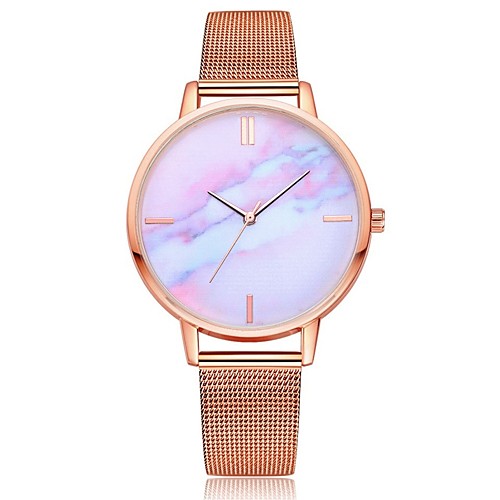 

Women's Ladies Wrist Watch Quartz Rose Gold Casual Watch Large Dial Analog Casual Fashion - Rose Gold One Year Battery Life