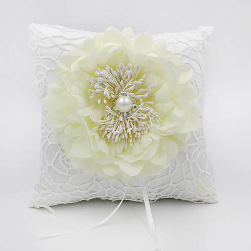 

Lace / Floral Satin Ring Pillow Pillow All Seasons