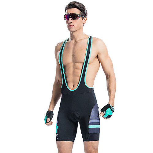 

SANTIC Men's Cycling Bib Shorts Bike Bib Shorts Pants Bottoms Breathable Sports Solid Color Elastane Orange / Green Mountain Bike MTB Road Bike Cycling Clothing Apparel Race Fit Bike Wear / Stretchy