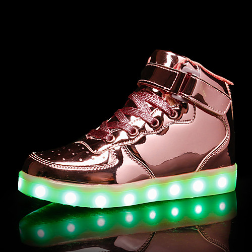 

Boys' / Girls' LED / LED Shoes / USB Charging Patent Leather Sneakers LED Shoes Toddler(9m-4ys) / Little Kids(4-7ys) / Big Kids(7years ) LED / Luminous Pink / Gold / Silver Summer