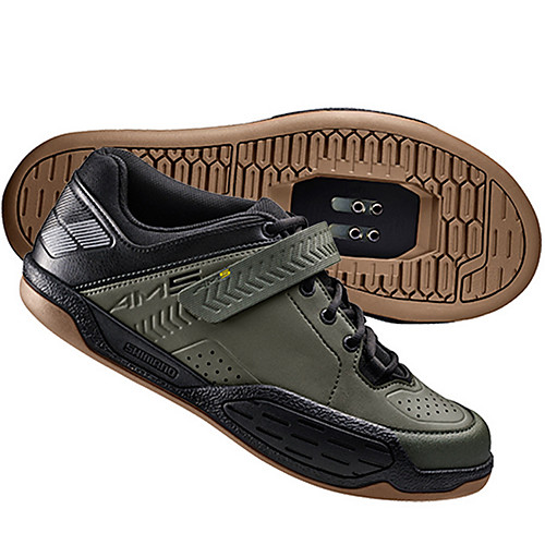 

Mountain Bike Shoes Nylon, Fiberglass, Air-flow vents, Non-Slip tread Cushioning Ventilation Cycling / Bike Cycling Shoes Black Army Green Cycling Shoes / Hook and Loop