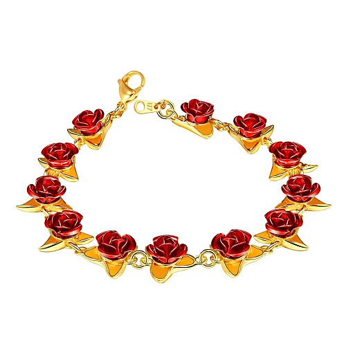 

Women's Bracelet Cameo Roses Ladies Fashion Copper Bracelet Jewelry Rose Gold / Gold / Silver For Gift Daily