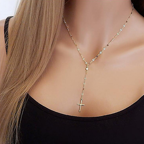 

Women's Choker Necklace Classic Cross Statement Ladies Simple Vintage Silver Plated Gold Plated Alloy Gold Silver 50 cm Necklace Jewelry 1pc For Party Daily