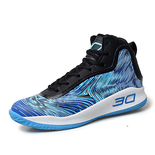 

Men's Trainers Athletic Shoes Sporty Outdoor Basketball Shoes PU Non-slipping White Black Blue Fall Spring