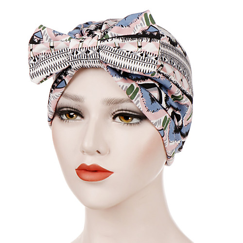 

Women's Turban Work Basic Cute Cotton Floppy Hat-Floral Print All Seasons Black Wine White