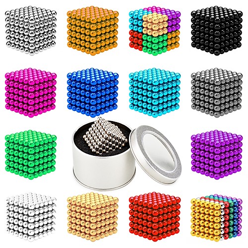 

216 pcs 5mm Magnet Toy Magnetic Balls Building Blocks Super Strong Rare-Earth Magnets Neodymium Magnet Neodymium Magnet Magnetic Stress and Anxiety Relief Office Desk Toys Relieves ADD, ADHD