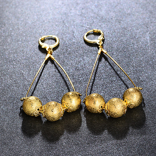 

Women's Drop Earrings Beads Ladies Unique Design Bohemian Boho Earrings Jewelry Yellow For Wedding Party 1 Pair