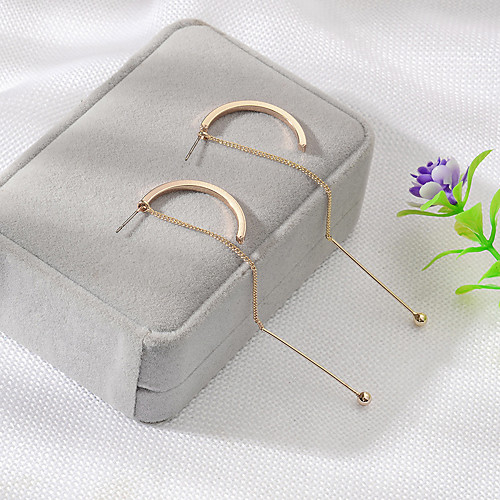 

Women's Hoop Earrings Classic Ladies Simple Korean Fashion Earrings Jewelry Gold / Silver For Daily Work 1 Pair
