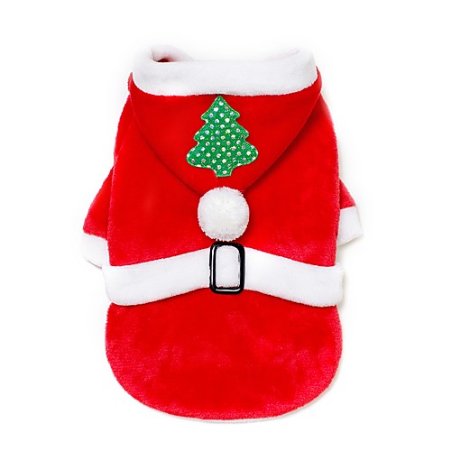 

Dog Cat Christmas Puppy Clothes Character Christmas Casual / Daily Keep Warm New Year's Christmas Winter Dog Clothes Puppy Clothes Dog Outfits Red Costume for Girl and Boy Dog Fabric Flannel Fabric S