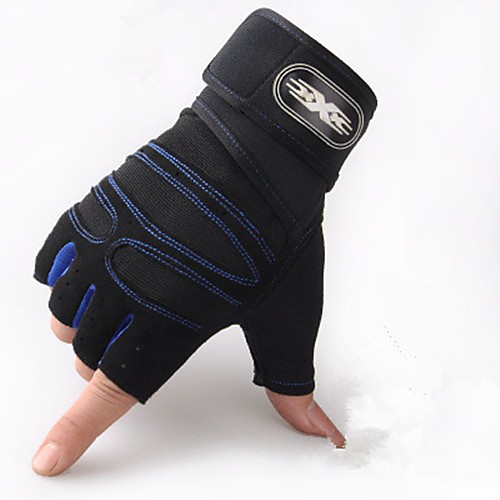 

Bike Gloves / Cycling Gloves Mountain Bike MTB Anti-Slip Breathable Sweat-wicking Protective Fingerless Gloves Half Finger Sports Gloves Black / Red Black Black / Blue for Adults' Fitness Gym Workout