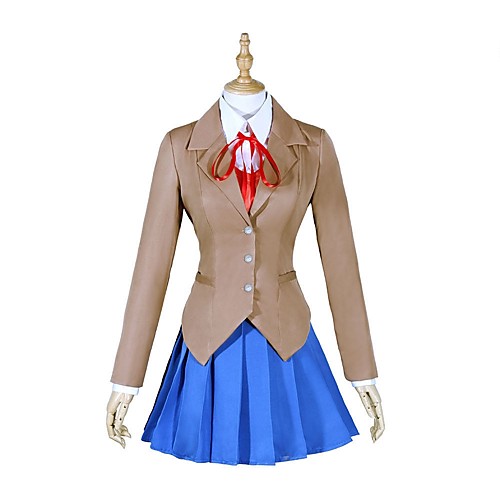 

Inspired by Doki Diki Literature Club Monika / Natsuki Video Game Cosplay Costumes Cosplay Tops / Bottoms Fashion / Lolita Long Sleeve Coat Vest Blouse Costumes