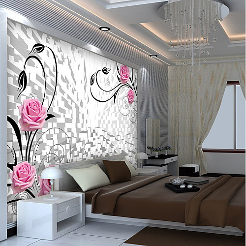 

Wallpaper / Mural Canvas Wall Covering - Adhesive required Floral / Art Deco / 3D